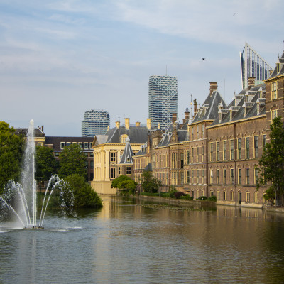 De hofvijver in Den Haag