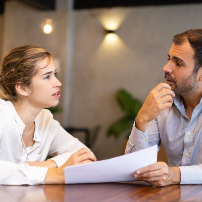 Gesprek tussen collega's