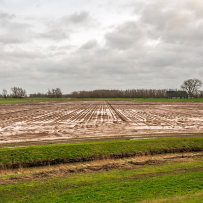 Ondergelopen akkerbouwgrond